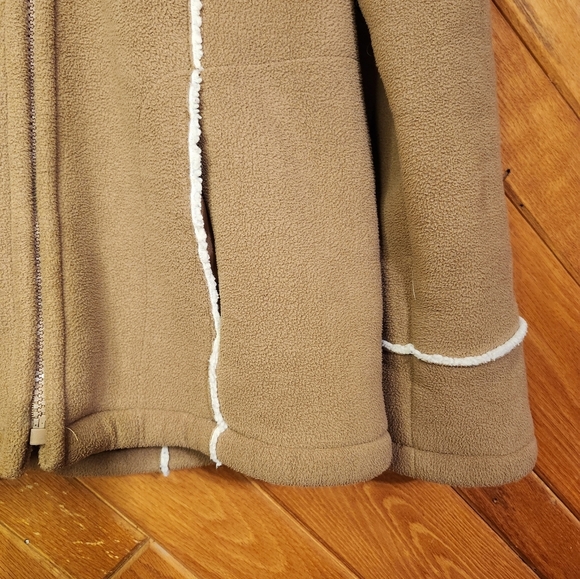 Braetan small brown fur lined hooded zip up coat - Picture 5 of 14